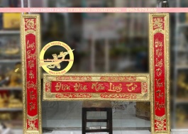 Hoành phi thờ điện địa mẫu linh từ bằng đồng