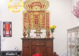 Bộ tranh thờ cửu huyền bằng đồng 4 món.