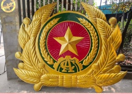 Chế tác công an hiệu bằng đồng 3m2