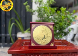 Đĩa mặt trống đồng để bàn