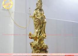 Đúc Tượng phật quan âm 70 cm đứng