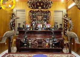 Hạc thờ bằng đồng cao 1m75