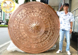 Mặt trống đồng đỏ 1m6
