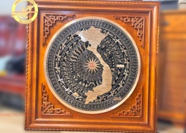 Đúc mặt trống đồng đóng khung 1,08 m