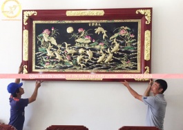 Tranh chữ bằng đồng