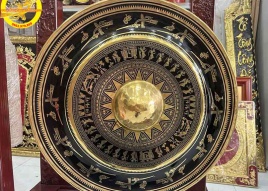 Chiêng đồng 60cm hoa văn trống đồng