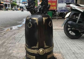 Chuông đồng cao 1m đồng vàng
