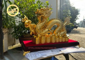 Tượng rồng dát vàng 24k 
