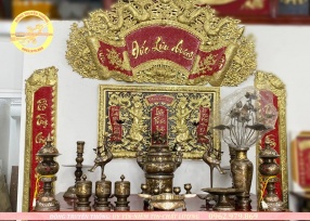 Hoành phi câu đối Đức Lưu Quang 1m35