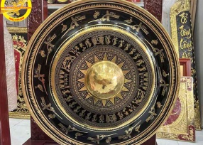 Chiêng đồng 60cm hoa văn trống đồng