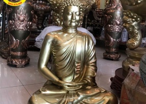 Tượng phật Bổn Sư bằng đồng 1m