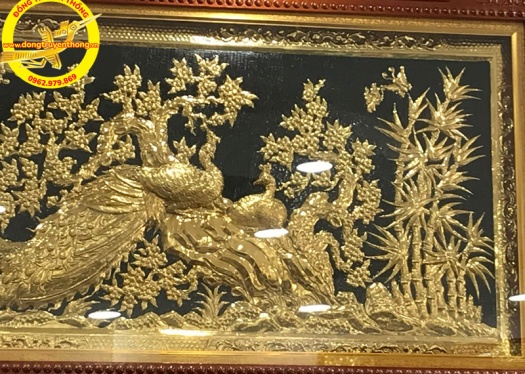 TRANH MAI CÔNG ĐỒNG MẠ VÀNG 24K