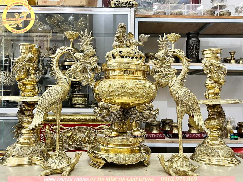 Bộ ngũ sự 4D cao cấp. Bộ đỉnh rồng cuốn 4D cao cấp