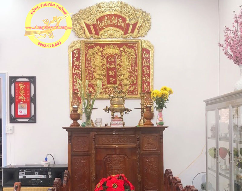 Bộ tranh thờ cửu huyền thất tổ 4 món