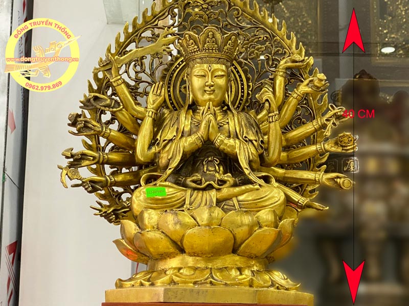 đúc tượng đồng chuẩn đề thờ tại gia Đúc tượng phật chuẩn đề bằng đồng đẹp