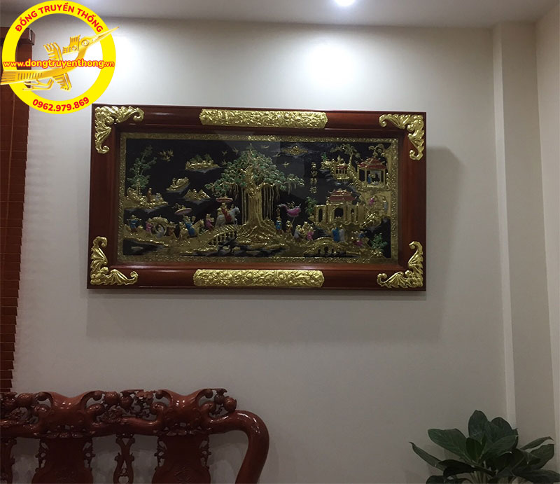 Tranh đồng vinh quy bái tổ 2m3