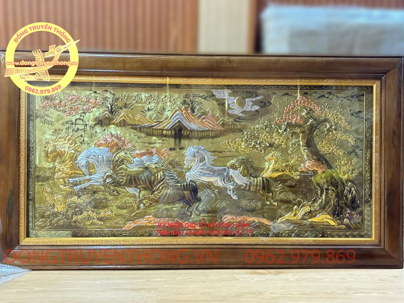 Mẫu tranh đồng mã đáo thành công mừng tân gia.